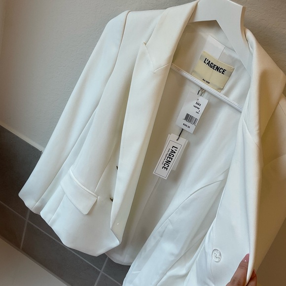 L'AGENCE  White Blazer size 6 - Picture 4 of 9